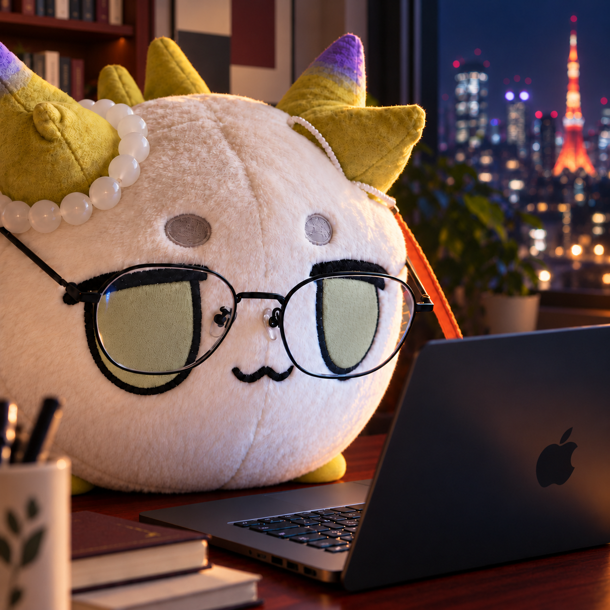 Avatar of Zhicheng Zheng: a plush character wearing glasses